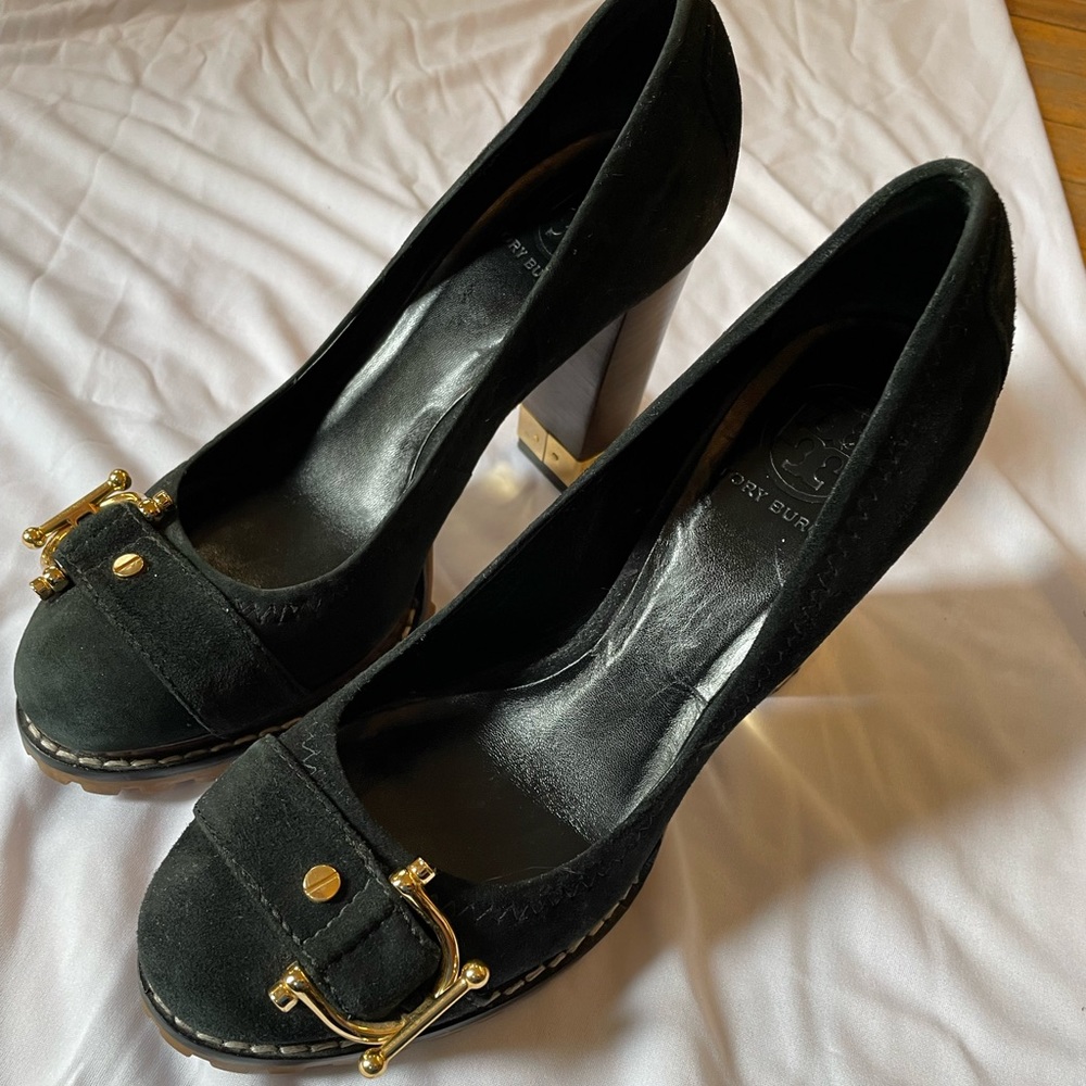 Tory Burch NWOT Hunter Green Heels